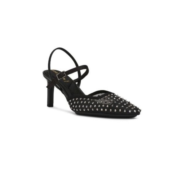 Anne Klein Women's Rosedale-C Black Crystal Slingback Pumps Size 6 - Picture 5 of 9